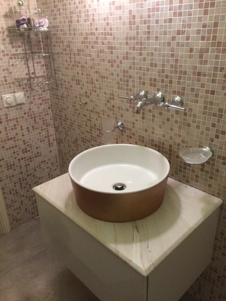 Столешница в ванную из мрамора Palisandro Classico